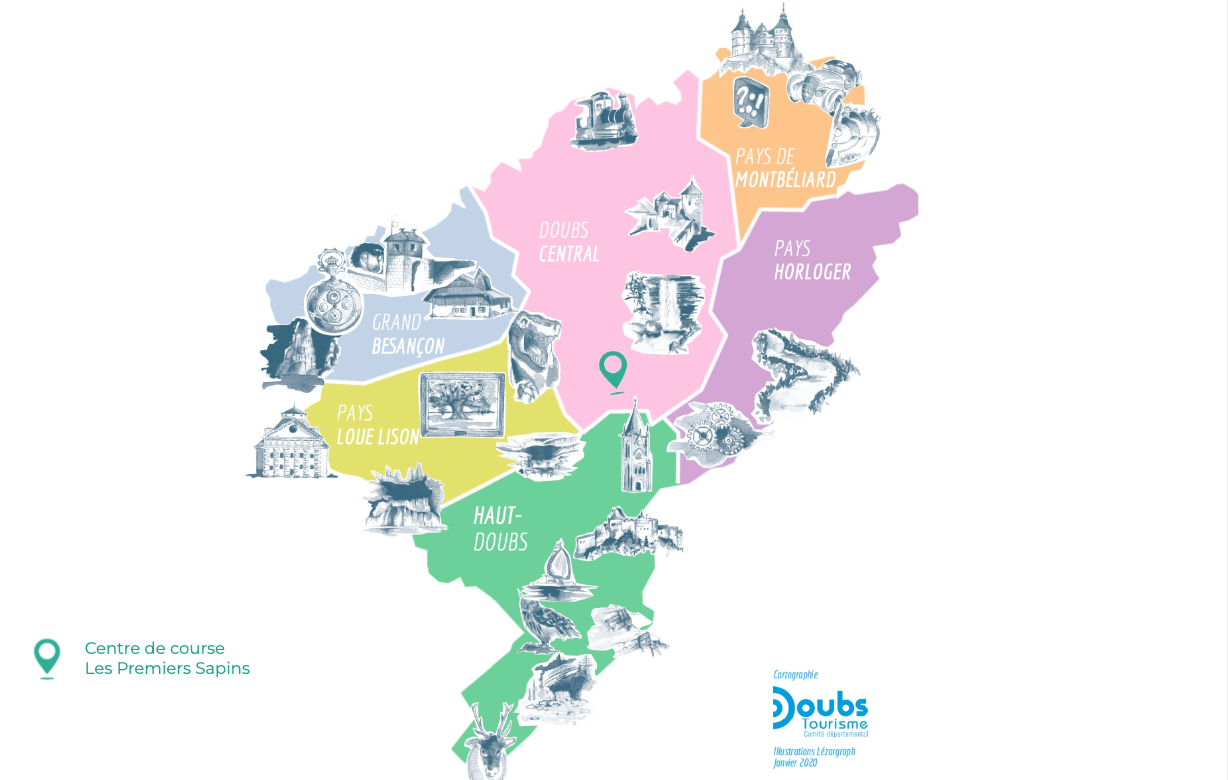 Doubsin matkailukartta